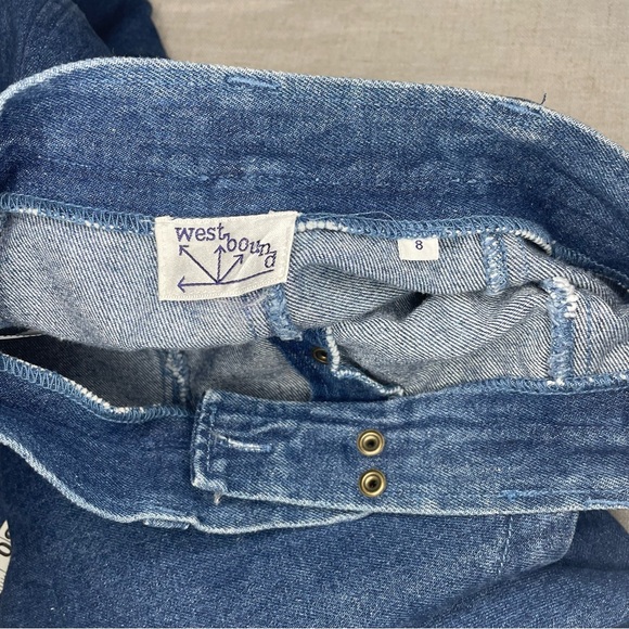 Vintage Western Boho High Waisted Denim Maxi Skirt - Picture 9 of 13